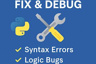 fix or debug your python script or code