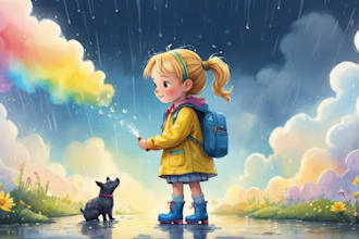 create watercolor children book picture book illustration and book cover design
