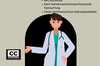 provide medical audio, video, lecture, interview transcription