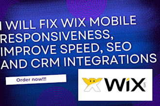 fix wix mobile responsiveness speed optimization wix seo integrate crm with wix