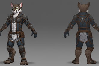 do vrchat avatar furry avatar 3d model anime vrc character design nsfw fursona