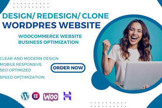 design wordpress website on bluehost godaddy siteground  hostinger hostgator