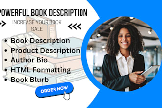 write a compelling book description and a standout author bio