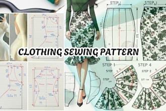 create sewing patterns, custom fit patterns and pdf and pdf clothing patterns
