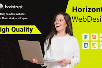 build a fully horizontal website with brand focused