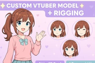 create a live2d vtuber model with full rigging