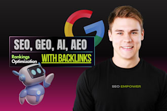 boost website SEO, GEO, aeo, ai rankings with manual backlink building service