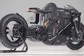 design 3d fastest motorcycle,fusion360, and car wash logo, bike frame structure