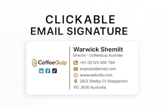 make a professional, clickable HTML email signature for gmail, outlook, iphone