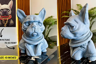 convert image to 3d model, 2d to 3d toy, print and paint, stl file,