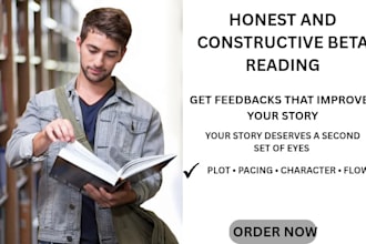 beta read your fiction or nonfiction analyse and give you honest feedback