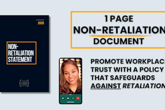 create a 1 page non retaliation statement for your employee handbook