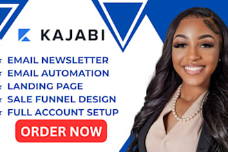 landing page design on kajabi