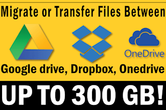 migrate or transfer files between google drive, dropbox, onedrive
