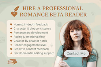 beta read romance manuscript developmental edit
