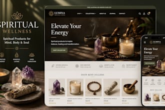 design spiritual wellness shopify store spiritual product store spiritual goods