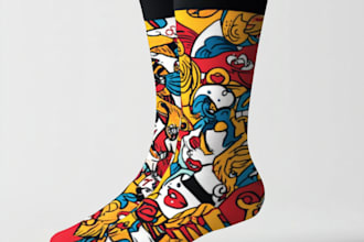 design a unique socks design for your brand
