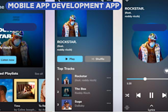 develop music streaming app, music streaming website, live streaming app