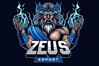create modern unique zeus mascot logo design