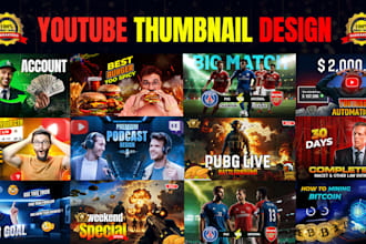 create eye catching youtube thumbnails design that drive high CTR