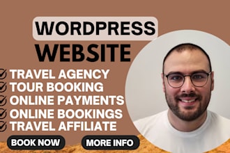 build wordpress travel agency and tour booking website travel website customize