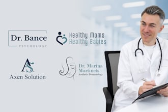 create a clean and modern logo for medical clinics and doctors