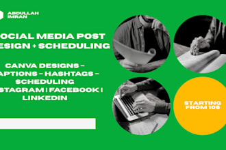 schedule and design social media posts using canva for your brand