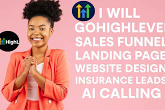 gohighlevel sales funnel landing page website design insurance leads ai calling