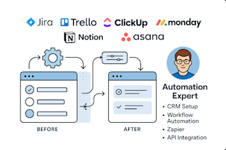automate jira trello monday com notion clickup asana crm
