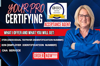 help you get your itin individual taxpayer number as irs caa
