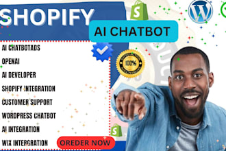 create ai chatbot shopify wordpress wix with openai integration and livechart