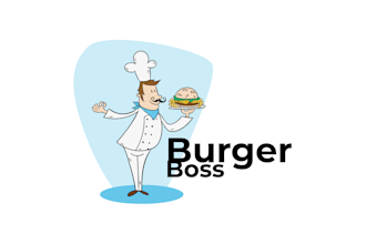 a custom burger chef mascot for restaurants and diners