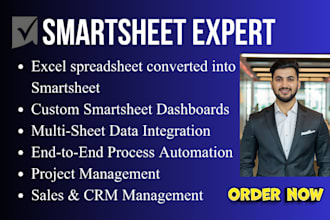 setup custom smartsheet workflows, smartsheet reports and smartsheet dashboards