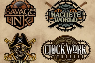 make a beautiful steampunk logo and any graphics design