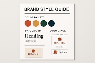 create your brand style guide with colors and fonts