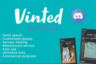 build discord bot, resell bot, alert bot, checkout bot, 0 delay vinted bot