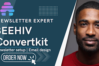 design your beehiiv newsletter, landing page or convertkit email setup