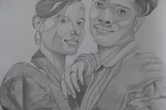draw a realistic pencil sketch from your photo