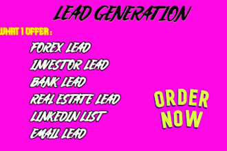 deliver HQ crypto forex leads, mlm leads, investor leads, bank lead
