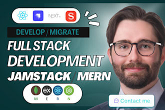 develop or migrate reactjs website using mern, nextjs with sanity or strapi cms