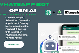 create bulk whatsapp bot, setup business API, and  automate  with manychat