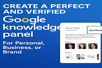 create a perfect and verified google knowledge panel for any purpose