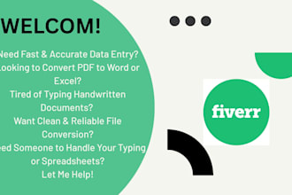 convert PDF to word or excel, do data entry and typing work