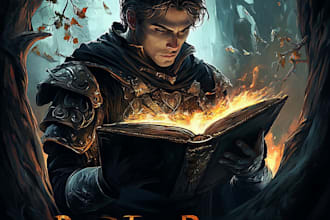 create an epic fantasy book cover