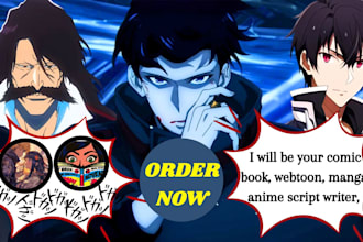 write a comic script book webtoon manga script writing anime japanese comic book
