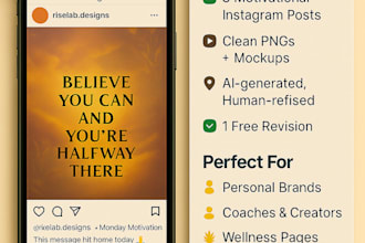 design unique and aesthetic motivational quote posts for instagram
