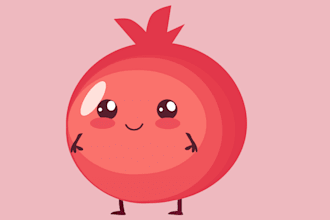 draw a cute kawaii mascot character for your brand