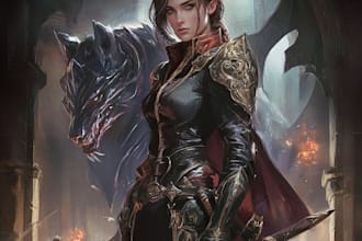 create a stunning fantasy or scifi book cover for you
