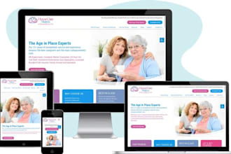 design a responsive elderly care website, home care, and senior care website