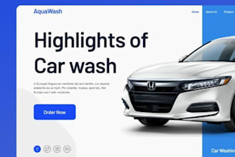 design a wordpress car wash websites with booking and mobile friendly features
